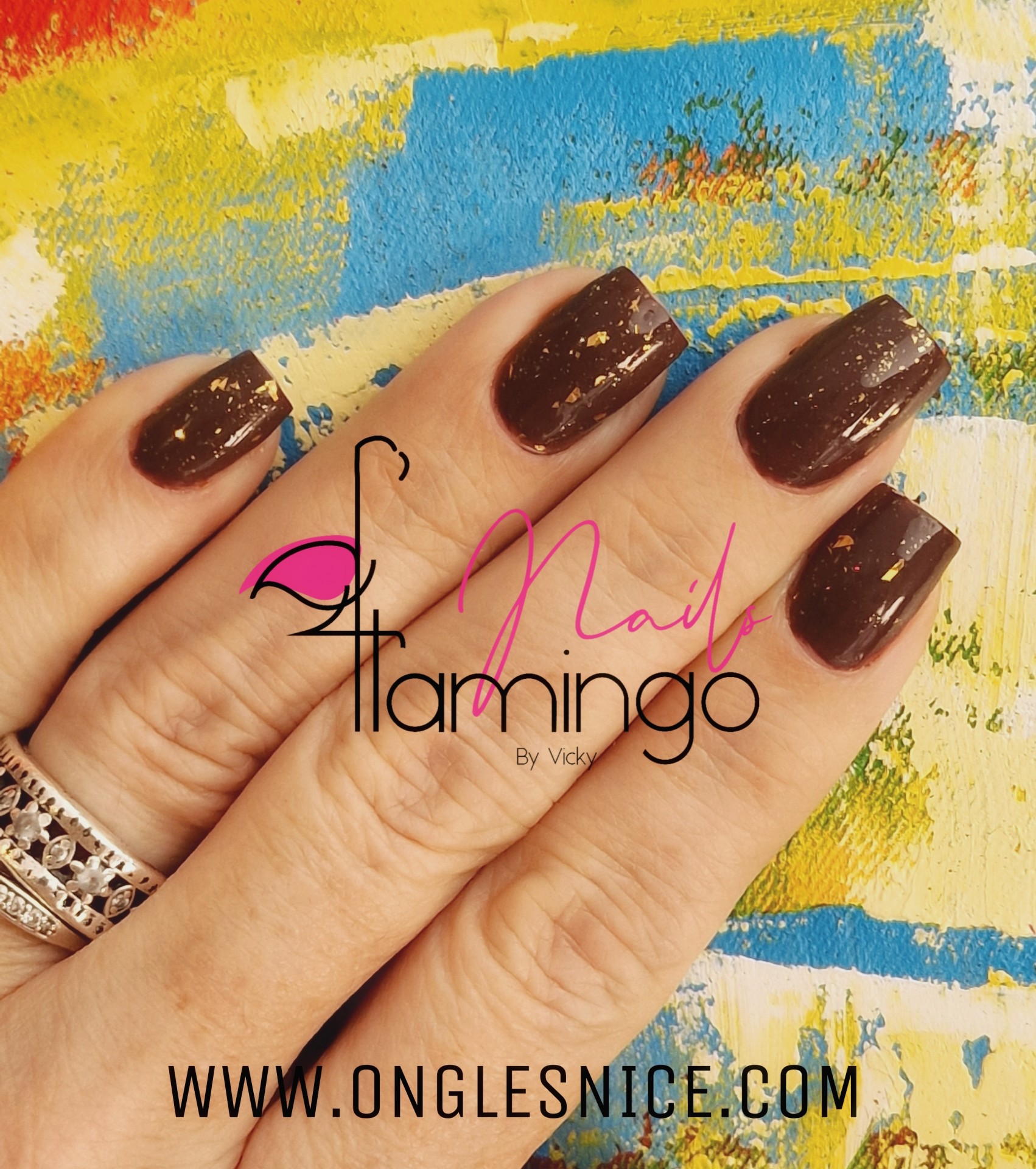 pose en gel couleur d'automne